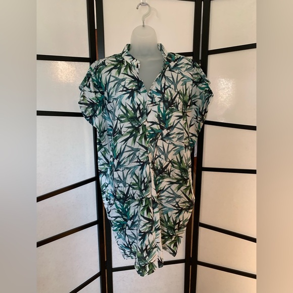 Jim Thompson Linen Boxy Midi Dress Bamboo Print. Size ?S? - Picture 2 of 16